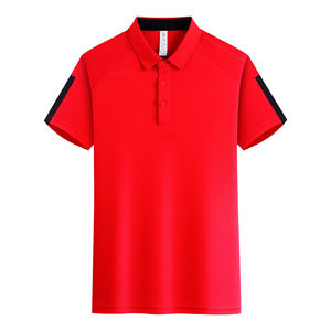 T-shirts polo de haute qualité pour hommes, col montant en maille respirante, polos minces en tissu de soie de qualité supérieure brodés de style business - Product Image 6