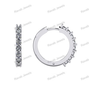 2025 meilleure vente S925 en argent Sterling à la mode personnalisé en gros boucle d'oreille avec Zircon cadeau de noël à la mode pour fille - Product Image 3