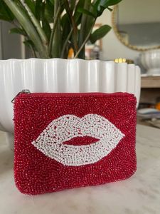 Christmas Hand Beaded Coin Purse Holiday Gift Beaded <b>Mini</b> <b>Pouch</b> Custom Christmas Beaded Purse Wholesale Handmade Beaded Coin Bag - Product Image 4