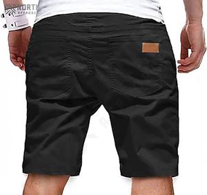 Shorts de sport pour hommes grande taille, décontractés, taille élastique, séchage rapide, polyester, motif uni, vente en gros, été - Product Image 2