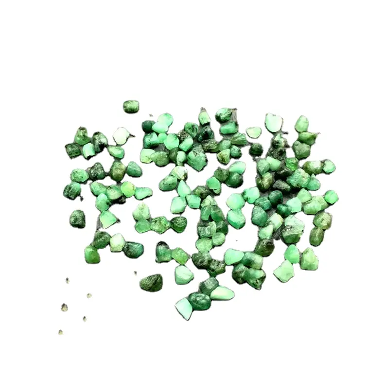 50 Pieces Natural Green Emerald stone Of Successful Love Untreated Loose Gemstones Tiny Rough Top Quality