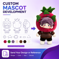 Op maat gemaakte fruitkostuum pluche mascotte pop mini karakter sleutelhanger speelgoed OEM ODM groothandel cadeau