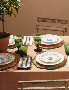 Nuevo Mantel Individual de borde festoneado de ratán tejido a mano festoneado mantel de mesa de ratán de flores asequible para accesorios para el hogar - Product Image 2
