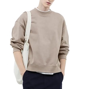 Nuevo diseño Sudadera de cuello redondo de gran tamaño 400gsm algodón de peso pesado gota hombro sudadera en blanco para hombres - Product Image 2