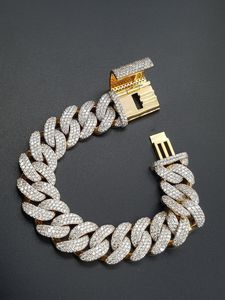 Montre de luxe en gros style Hip Hop avec chaîne cubaine, cadran à aiguilles en quartz et diamants Moissanite, bracelet en acier inoxydable, verre saphir, étanche - Product Image 3