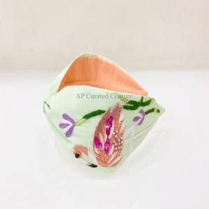 Precio al por mayor Pink Falcon Diademas bordadas Accesorios para el cabello Turbante Estilo Diademas/Bandas para el cabello de proveedor indio - Product Image 2