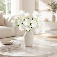 Hochwertige 8-stängige wasserdichte PU Calla-Lilien – Moderne Heim- & Hotel-Innendekoration, Abschlussfeier, 35 cm, realistische Kunstblumen