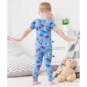 ชุดนอนเด็กผู้ชายลายพิมพ์ดิจิทัลผ้าไผ่แขนสั้น - Product Image 4