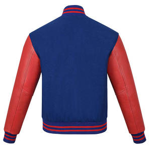 Wholesale Custom Made Leather Lettermen <b>Jacket</b> with <b>Canvas</b> Fabric Breathable & Windproof Plus Size Options OEM Service Pakistan - Product Image 3