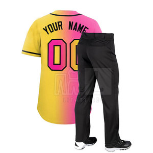 Customized Logo High-quality Moisture Wicking Quick Dry Breathable 100% Polyester <b>Light</b> Weight Baseball Uniform <b>Cheap</b> Price - Product Image 2