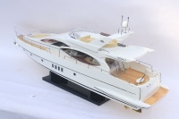 AZIMUT 68 Yachts modernes, boîte en cèdre peinte à la main, artisanat vietnamien, décoration nautique en bois, accessoires de jouets gonflables GIA