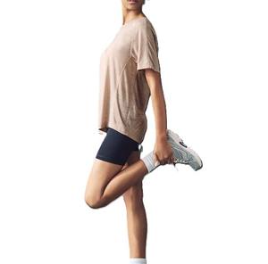 Venta al por mayor neutral cuello redondo ligero manga corta Camiseta algodón mujeres camisetas entrenamiento señoras liso transpirable secado rápido - Product Image 3