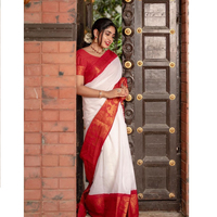 Sari de Banarasi en soie douce de meilleure qualité avec la bordure Zari au meilleur Design achetez au prix le plus bas dans royal export