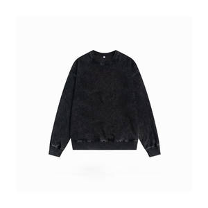 Sudadera Personalizada con Logotipo, Lavado Ácido, Talla Grande, 100% Algodón, Manga Larga, Cuello Redondo para Hombre, Lisa para la Temporada de Otoño, Talla 6XL - Product Image 4