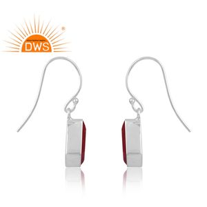 Pendiente de piedras preciosas de cuarzo granate doblete Natural de plata de ley de diseño caliente joyería personalizada para mujer regalo para ella - Product Image 4