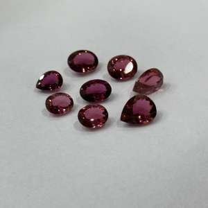 Piedras preciosas de turmalina Rosa Natural de alta calidad, cabujón tallado de pera tallado, suelto, varios tamaños, tratamiento térmico, 100 Uds. - Product Image 2