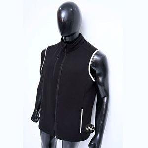 Chaleco con cremallera completa de rendimiento, forro polar personalizado, transpirable, de alta calidad, ligero, a la moda, sin mangas, elegante, chalecos y chalecos para hombres - Product Image 3