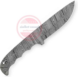 Custom Handmade Damascus Steel Full Tang Blank Blade for Knife - Product Image 2
