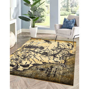 Tapis à motifs géométriques : Tapis de cuisine moderne, adapté aux animaux domestiques, tapis cadeau, tapis à poils doux - Product Image 1