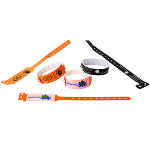 Tùy Chỉnh Dành cho người lớn PVC dây đeo cổ tay trực tiếp nhiệt mã vạch QR mã có thể in dùng một lần thiết kế - Product Image 5