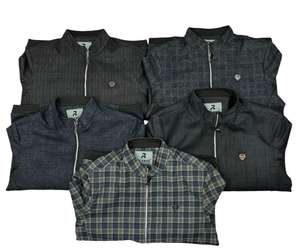 Venta al por mayor de los hombres de alta calidad Slimfit chaqueta de lana de manga larga de invierno de primera calidad de punto a cuadros Vintage cremallera moda de la calle - Product Image 3