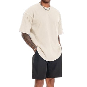 Wholesale Men's Fashion Cotton <b>T</b>-<b>Shirt</b> <b>Plain</b> Blank Oversized Short Sleeve Casual Custom Printed Logo Tee Top - Product Image 4