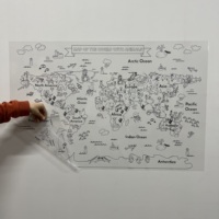 Pegatina reutilizable de poliestireno para actividades al aire libre, Material de poliestireno duradero que mantiene la superficie con El mapa del mundo