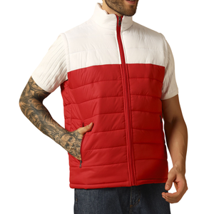Doudoune à bulles personnalisée pour hommes-Gilet chaud sans manches de couleur unie respirant Urban Explorer Fashion Casual Winter Adventure Look - Product Image 4
