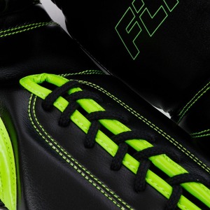 Top vente qualité supérieure mouche Super dentelle noir et vert néon gants de boxe entraînement professionnel gants de boxe en cuir véritable - Product Image 4