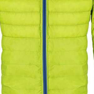 Veste longue matelassée pour homme 100 % polyester à prix raisonnable, manteau d'hiver chaud et décontracté avec capuche et logo frontal en toile - Product Image 6