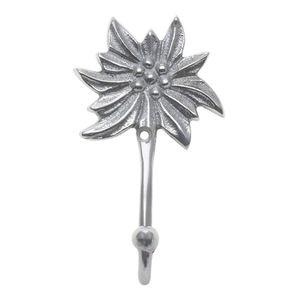 Crochets muraux en métal coquillage au design vintage classique, finition argentée, réglables, écologiques et multifonctionnels pour la maison et le salon - Product Image 2