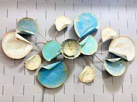 Hermosa Decoración de Pared Metálica 3D para el Hogar, Accesorios de Decoración, Panel de Arte de Pared de Metal con Rama de Palmera Tropical para Decoración del Hogar