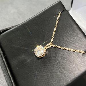 Pendentif solitaire en diamant de laboratoire rond de 1 carat de qualité supérieure, VVS, avec or massif 14 carats, bijoux fins pour femmes à bas prix - Product Image 4