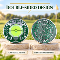 Niveau à bulle OEM personnalisé pour green de golf, 40 mm, double face, design thématique, accessoire de putting pour marques et distributeurs de golf