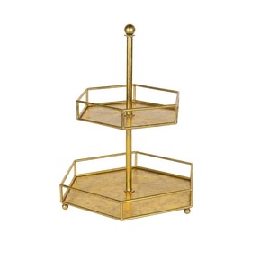 Présentoir à gâteau 3 pièces Supports à gâteau ronds en métal pour table à dessert Supports à gâteau en métal doré Présentoir à dessert Plateau à cupcakes pour mariage - Product Image 1