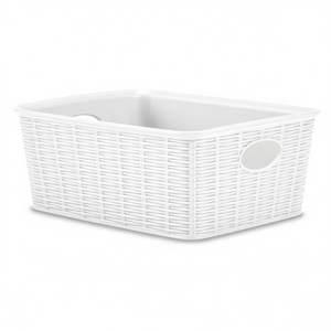 Cesto de Basura Alto Stefanplast ELEGANCE 25x19x10cm Blanco, Cesta de Almacenamiento - Product Image 2