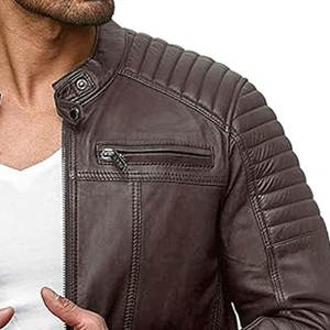 Pakistán Fabricación Venta caliente Chaqueta de cuero Personalizado Hombres Chaqueta de cuero Nuevo diseño Hombres Chaqueta de cuero - Product Image 5