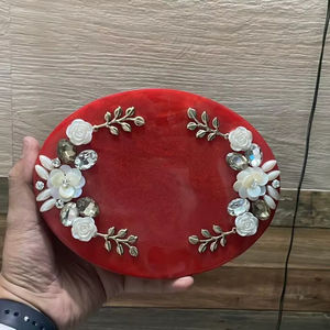 Pochette de soirée haut de gamme en résine avec motif en strass pour fêtes et mariages, cadeaux, artisanat en résine - Product Image 1