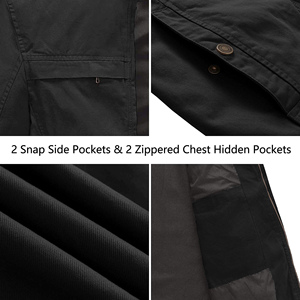Agami Sports Designer Men's Vintage <b>Work</b> <b>Jacket</b> Winter Waterproof Quilted Cotton <b>Canvas</b> Multiple Pockets Long Clothing for - Product Image 5
