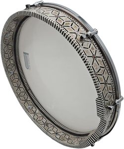 Gawharet El Fan, Tambor Egipcio Profesional de 16 Pulgadas con Mosaico MOP, Bandir Bendir, BANS10, Tambor de Marco Egipcio Ajustable BANS10 - Product Image 5