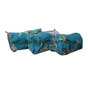 Wholesale Lot 3 Piece Bohemian Tassel Pattern Zipper Closure Eco-Friendly Cotton Cosmetic <b>Bag</b> Small <b>Travel</b> Cosmetic <b>Organizer</b> - Product Image 6