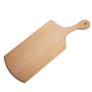 Planche à découper rectangulaire en bois de hêtre de 50x18 cm avec poignée - Plateau de service en bois massif naturel - Ustensiles de cuisine écologiques - Product Image 4