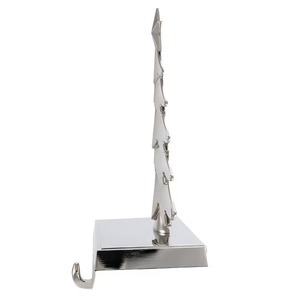 Chic Silver Metal Christmas Stocking Display Stand para chimenea Holiday Festive Hanging Organizer Home Decor - Product Image 3