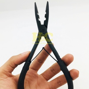 Pince à cheveux en acier inoxydable pour extensions micro-nano, outil d'ouverture et de retrait, outil de coiffage pour boucles de cheveux, emballage avec logo - Product Image 1