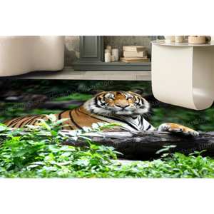 Alfombra con Estampado de Tigre de la Naturaleza - Grande, Personalizada, Diseño 3D para Loft y Auto, Alfombra de Terciopelo de Lujo - Product Image 4