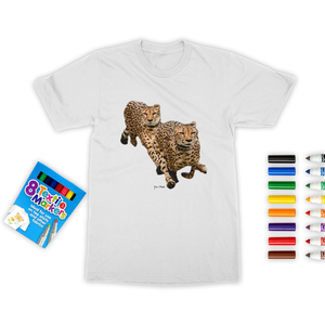 เสื้อยืดระบายสีลายพี่น้องชีตาห์ ผลิตภัณฑ์งานฝีมือสิ่งทอและผ้า - Product Image 2