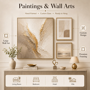 Home Decor Painting Textured Echoes Through the Mist <b>Canvas</b> Artwork <b>for</b> Hotel Living Room Interior Decoration Custom Size - Product Image 4