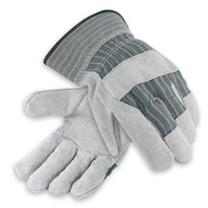 Gants de travail en cuir de vachette résistants à la chaleur et aux coupures, protection des poignets, pour la construction - Product Image 1