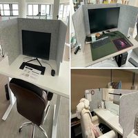 Cloison de bureau pliable portable, écran acoustique de confidentialité en tissu à 3/4 panneaux pour poste de travail, salle de classe