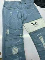 2025 erkek yüksek kalite % 100% pamuk düz pantolon sıkıntılı renk özelleştirilmiş yıkanmış Denim nefes Hip Hop Streetwear katı